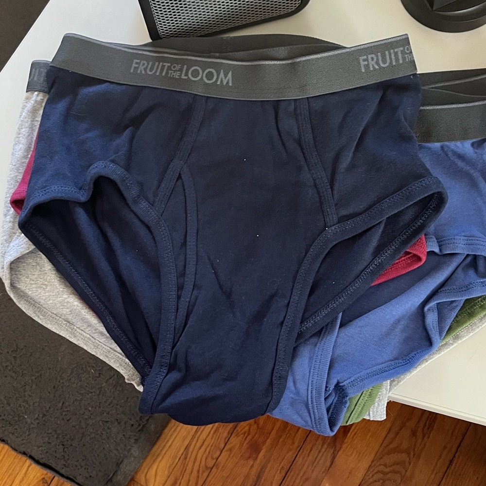 Fruit of the Loom Navy, Maroon & Heather Gray Men's Briefs - 3-Pack